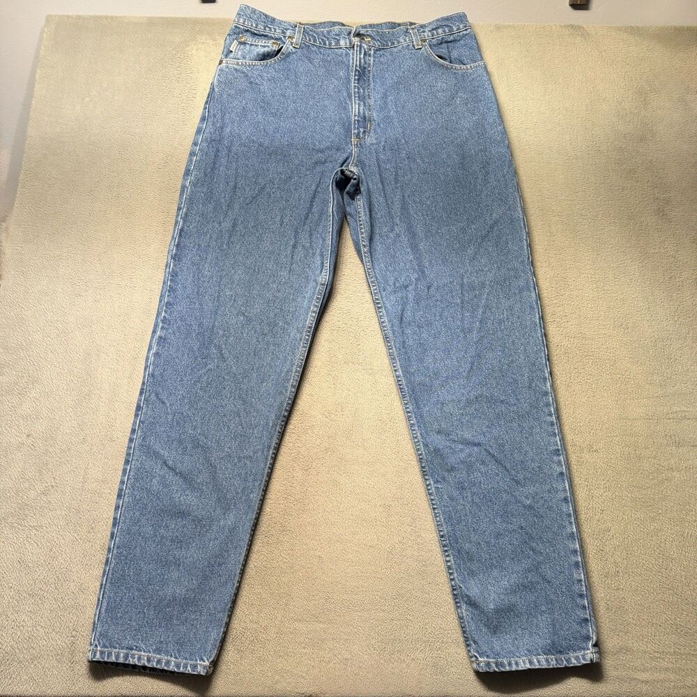 Vintage Carhartt B17 DST Jeans Mens 40x34 Relaxed Fit Darkstone Denim Workwear